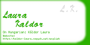 laura kaldor business card